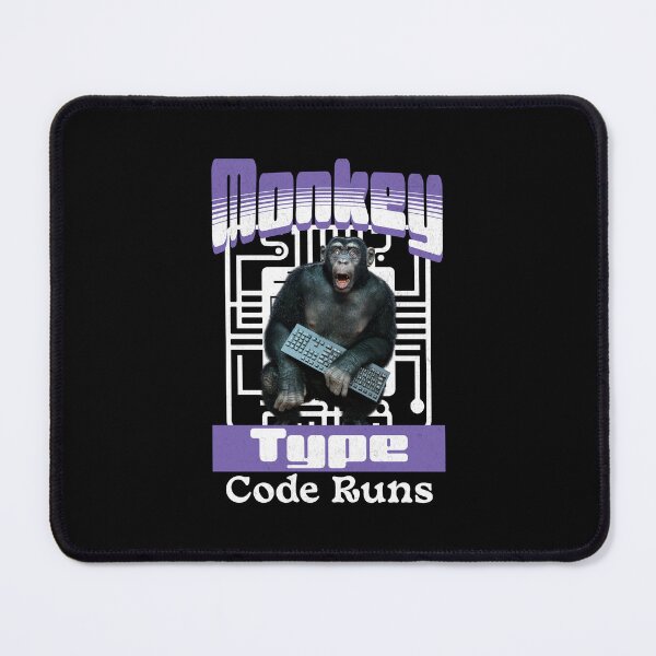 Item preview, Monkey Typing Code Runs Programmer Humor designed and sold by Vac1.