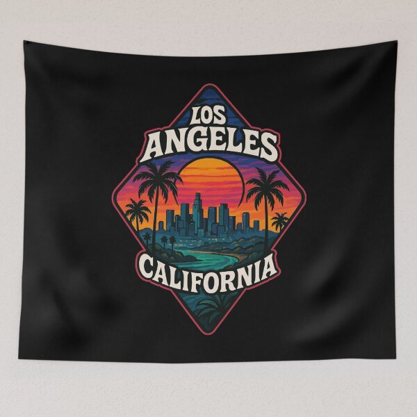 Item preview, Los Angeles California USA Trippy Art Travel designed and sold by TomFrontierArt.