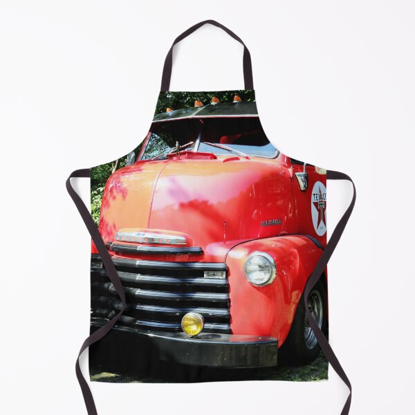 Item preview, 1951 Chevrolet COE - Vintage Fuel Tanker Livery, Slammed Red Cab-Over Truck designed and sold by Peter Kraaibeek Art Gallery.