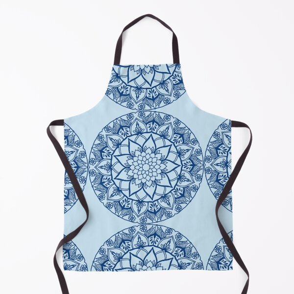 Artikelvorschau, Mandala mit blauen Blumen entworfen und verkauft von LifeTU.