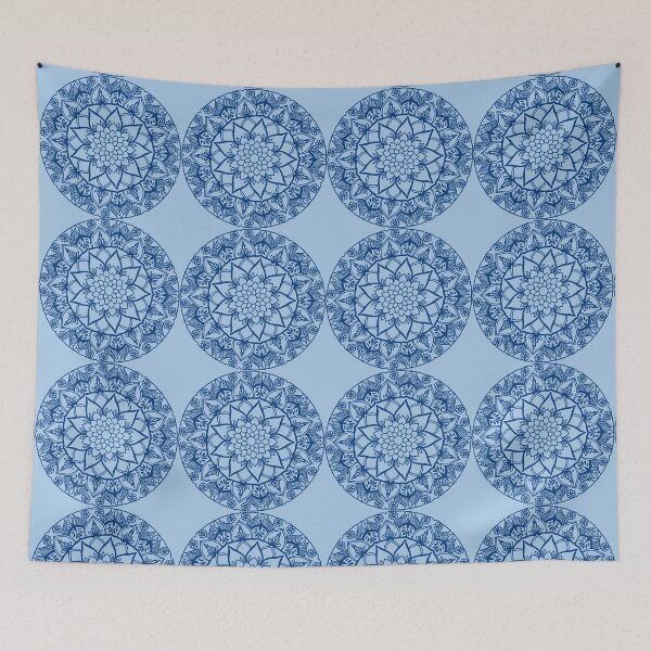 Item preview, Blue Flowers Mandala designed and sold by LifeTU.