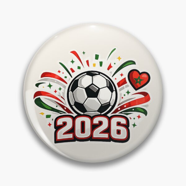 Item preview, Morocco 2026 Soccer Fan Badge designed and sold by Corvoria.