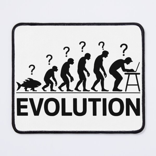 Artikelvorschau, EVOLUTION Tech Humor Question Mark Design entworfen und verkauft von Bianca Oltean.