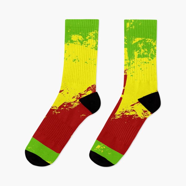 Item preview, Rasta Grunge Brushstroke Abstract Red Gold Green Reggae Culture Artistic Graphic T-Shirt designed and sold by DERA RAY.