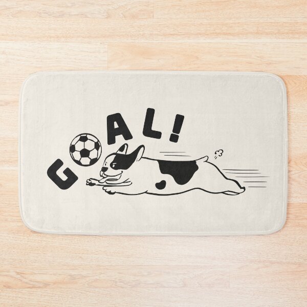 Item preview, GOAL! Cute French Bulldog Soccer Dog | funny frenchie football drawing designed and sold by CricketDoodles.