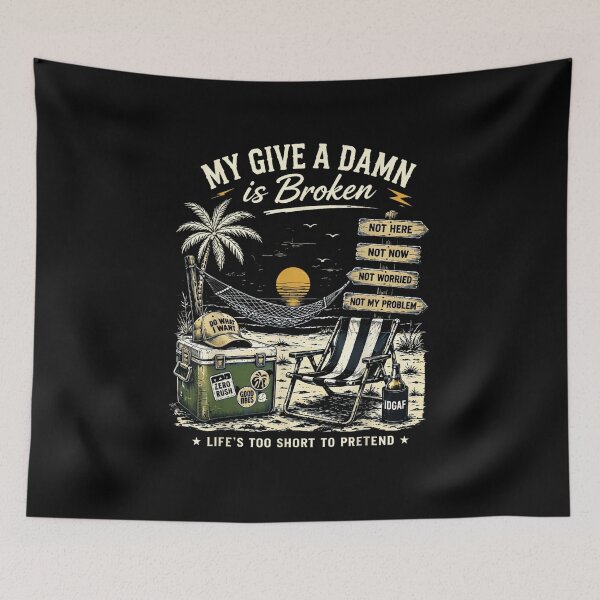 Item preview, My Give A Damn is Broken Life's Too Short to Pretend  designed and sold by Theaurore.