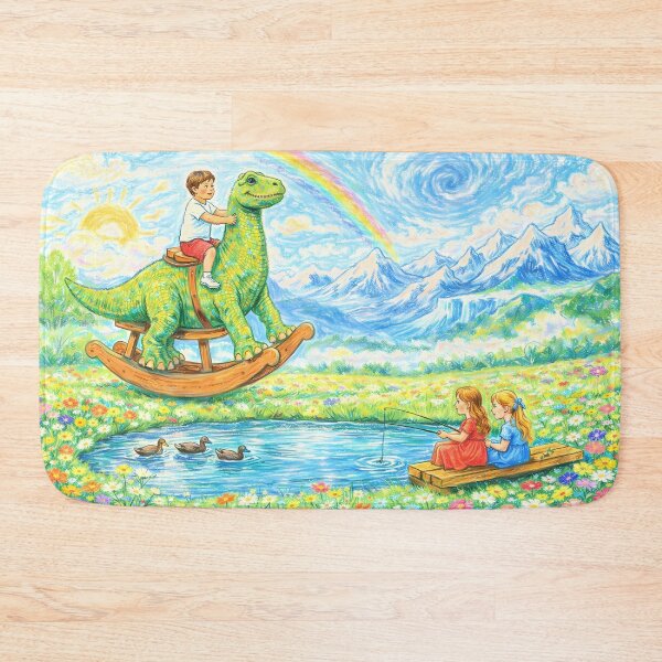 Item preview, Fishing by the Pond and Brachiosaurus Friend designed and sold by M-Y-A-R-T-.