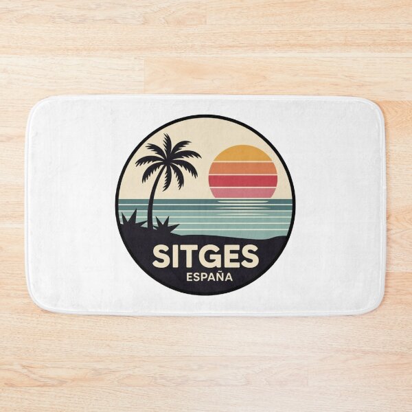 Item preview, Sitges España: Palm Coast Retro Sunset Badge designed and sold by CircinusStore.