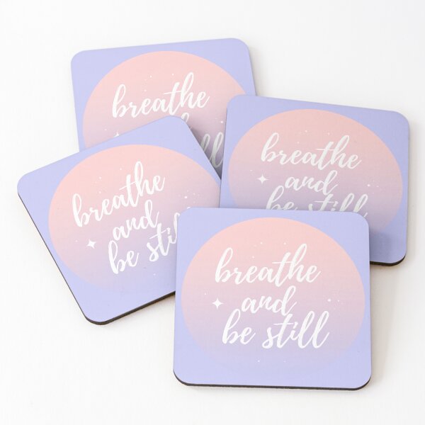 Item preview, Breathe and Be Still – Minimalist Mindfulness Typography designed and sold by CosmicQuietLab.