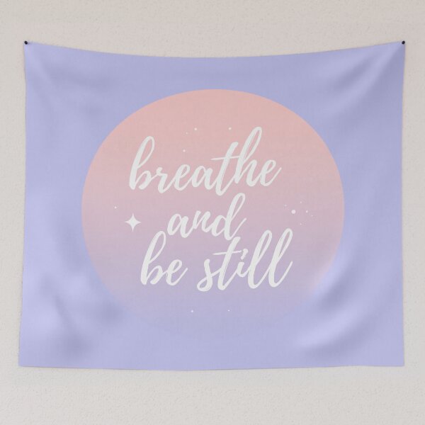 Item preview, Breathe and Be Still – Minimalist Mindfulness Typography designed and sold by CosmicQuietLab.