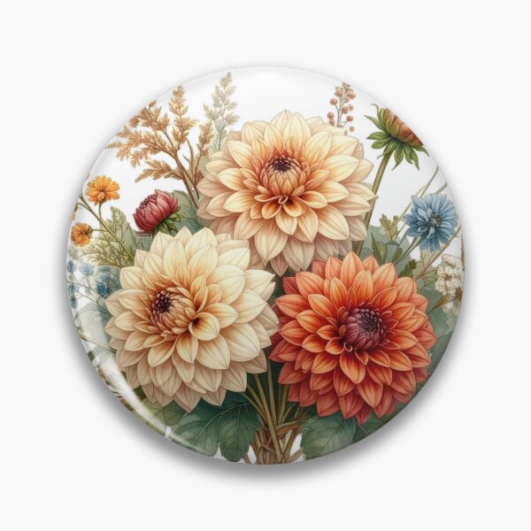 Item preview, Elegant Watercolor Dahlia Bouquet designed and sold by Rutvain.