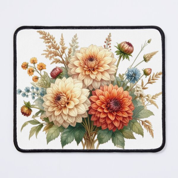 Item preview, Elegant Watercolor Dahlia Bouquet designed and sold by Rutvain.