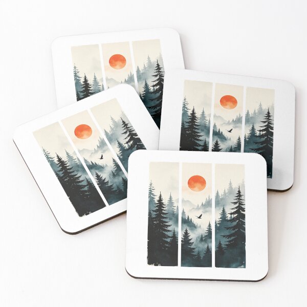 Item preview, Forest Collage – Minimalist Brushstroke Nature Graphic Tee designed and sold by Artify24.