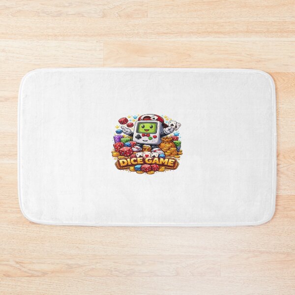 Item preview, Lucky Dice Game Mascot – Cute Retro Gaming Casino Illustration designed and sold by Artisan Finds Online.