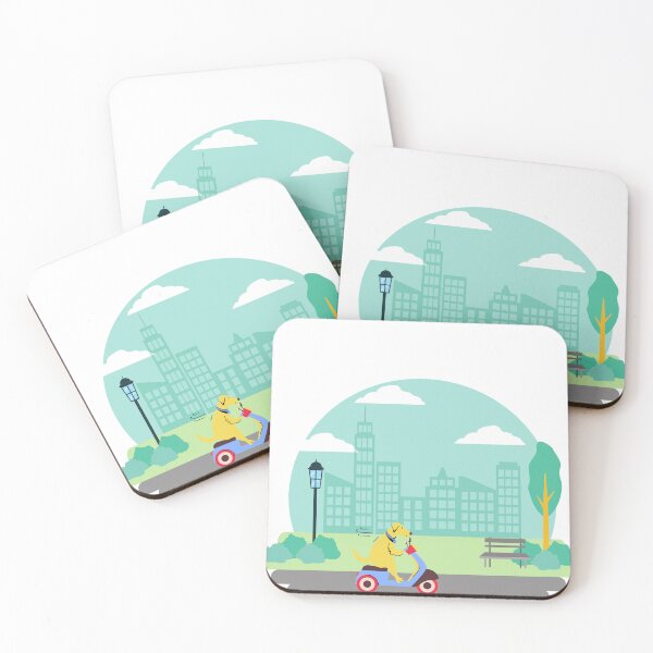Item preview, Dog on Scooter Exploring Park designed and sold by TeeGeeTees.