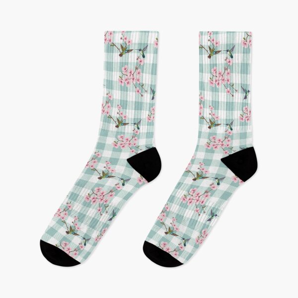 Item preview, Roses Peonies and Lavender on Blue Gingham Pattern designed and sold by unique0703.