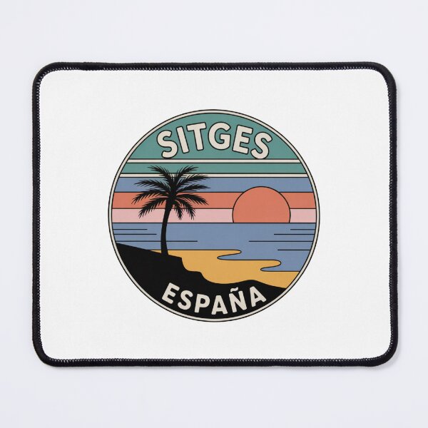 Item preview, Sitges España: Palm Beach Retro Sunset Badge designed and sold by CircinusStore.