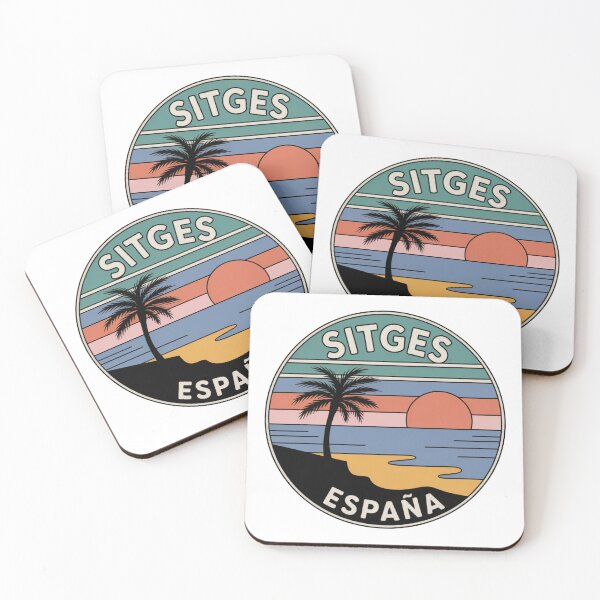 Item preview, Sitges España: Palm Beach Retro Sunset Badge designed and sold by CircinusStore.