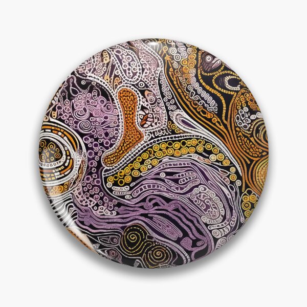 Item preview, Aboriginal Inspired Earth Violet Dot Art – Dreamtime designed and sold by helgekerler.