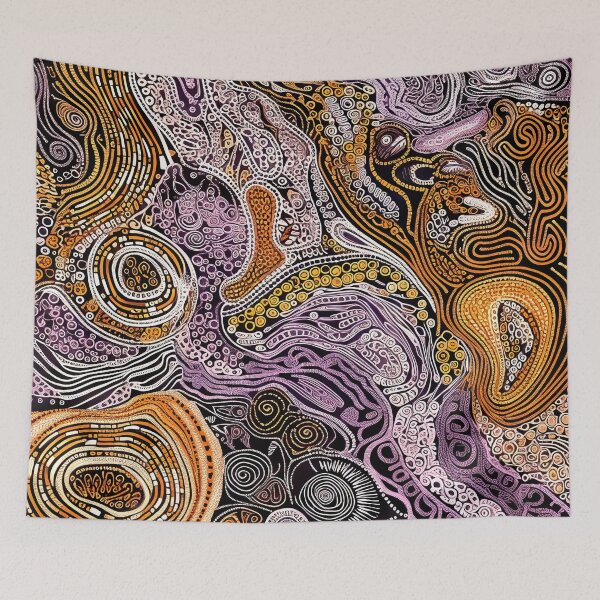 Item preview, Aboriginal Inspired Earth Violet Dot Art – Dreamtime designed and sold by helgekerler.