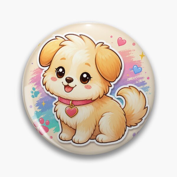 Item preview, Cute Puppy Love Sticker – Adorable Kawaii Dog with Heart Collar | Cartoon Pet Illustration designed and sold by StyloStudio.