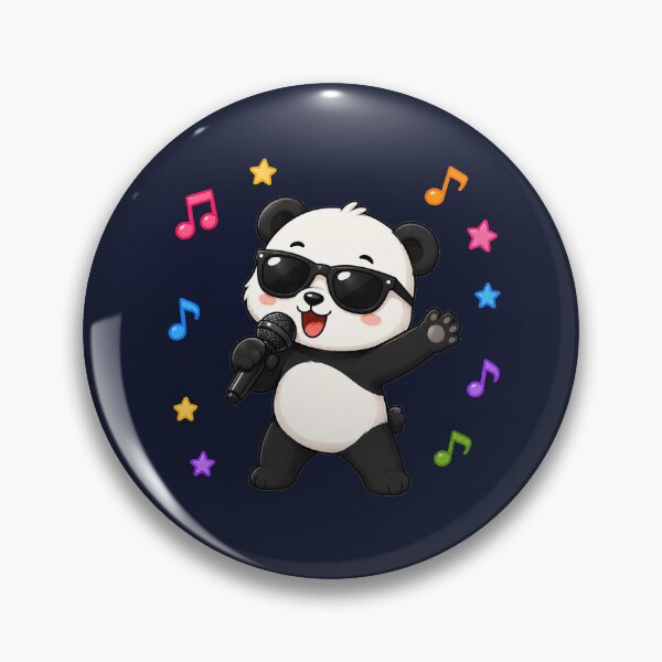 Item preview, Cute Singing Panda Bear with Sunglasses and Music Notes designed and sold by Seculinator.