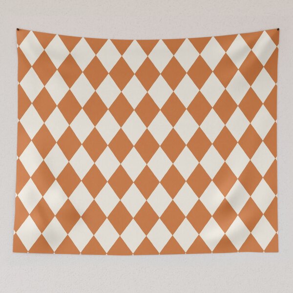Item preview, Retro Diamond Pattern - Terracotta Orange designed and sold by StudioNewLayer.