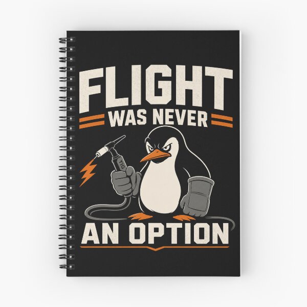 Item preview, Flight Was Never an Option | Funny Welder Penguin | TIG Welding | Dark Humor | Fabricator Gift | Metalworker | Penguin Lover designed and sold by RusticMeadow.