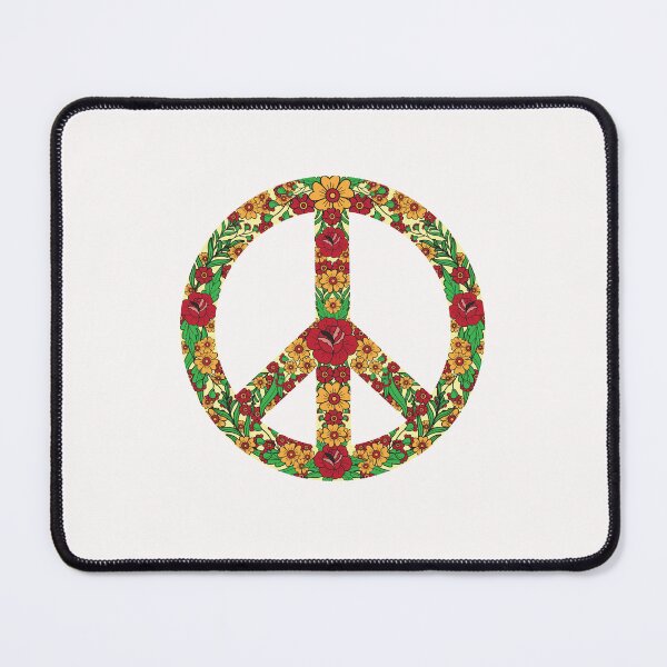 Item preview, Floral Peace Sign Red Roses Golden Daisies Botanical Hippie Boho Graphic T-Shirt designed and sold by DERA RAY.