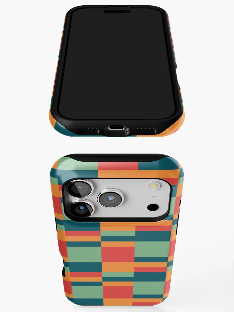 Thumbnail 3 of 4, iPhone Case, Blocks Pattern designed and sold by RorisRealms.