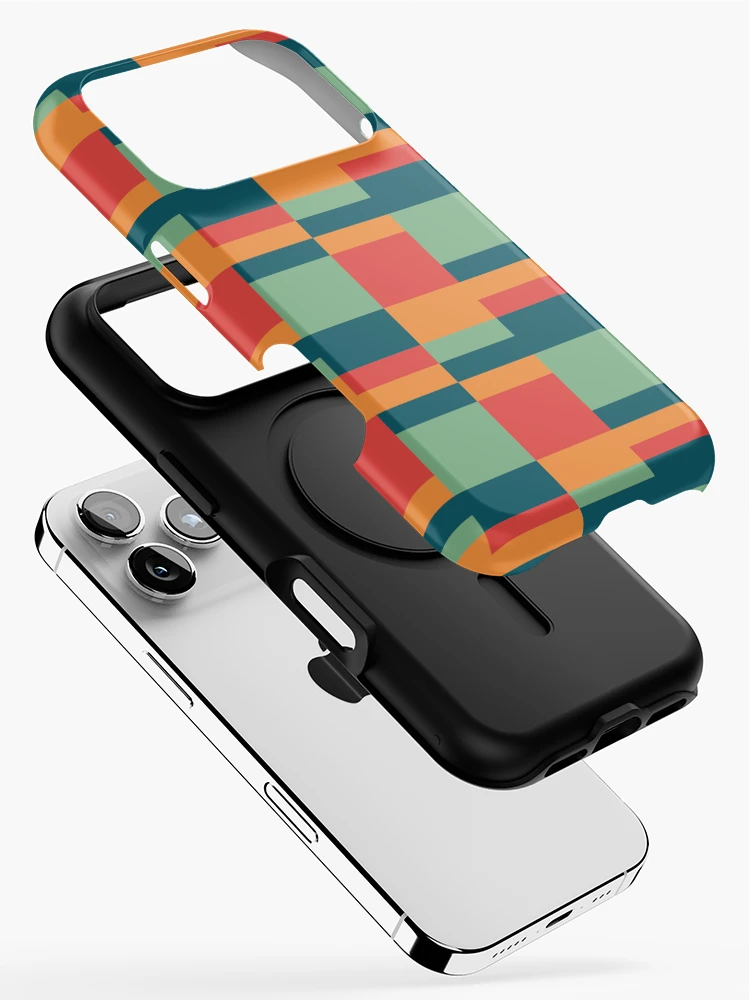 Thumbnail 2 of 4, iPhone Case, Blocks Pattern designed and sold by RorisRealms.