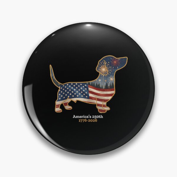 Item preview, Dachshund America's 250th Patriotic Dog Fireworks designed and sold by SylviaYLaughlin.