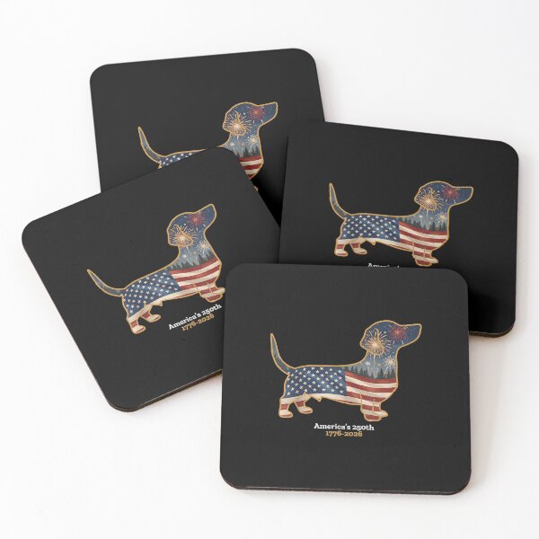 Item preview, Dachshund America's 250th Patriotic Dog Fireworks designed and sold by SylviaYLaughlin.