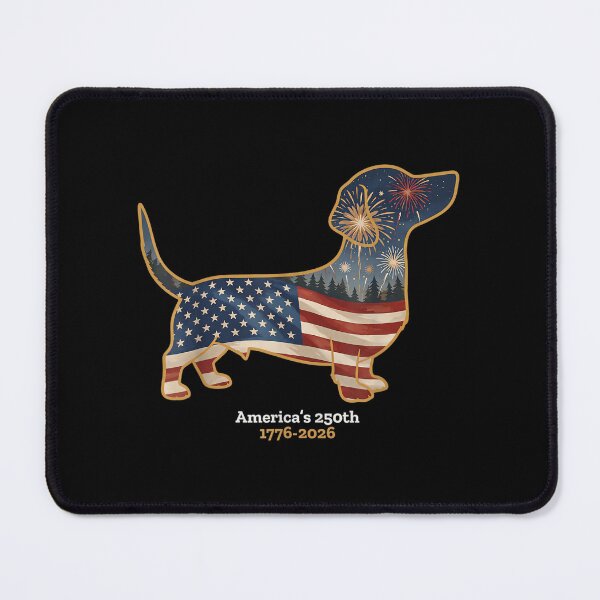 Item preview, Dachshund America's 250th Patriotic Dog Fireworks designed and sold by SylviaYLaughlin.