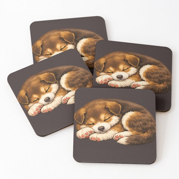 Item preview,  Illustrated Sleeping Brown & White Puppy – Cozy Dog Art designed and sold by Neo Tokio.