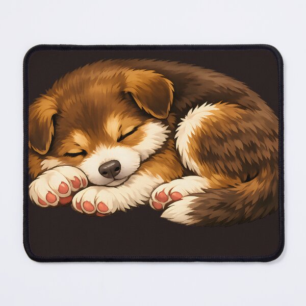 Item preview,  Illustrated Sleeping Brown & White Puppy – Cozy Dog Art designed and sold by Neo Tokio.