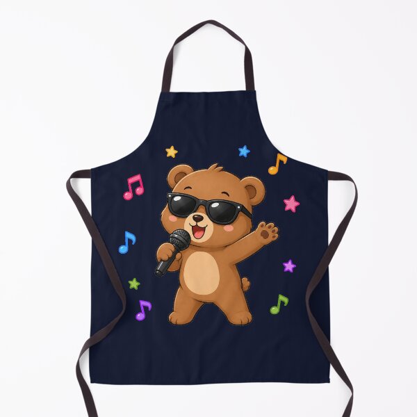 Item preview, Cute Singing Brown Bear with Sunglasses and Music Notes designed and sold by Seculinator.