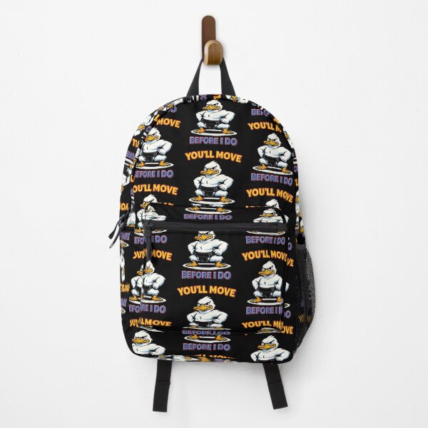 Item preview, You'll Move Before I Do Funny Sumo Duck Motivational Design designed and sold by TeeTimeTreasure.