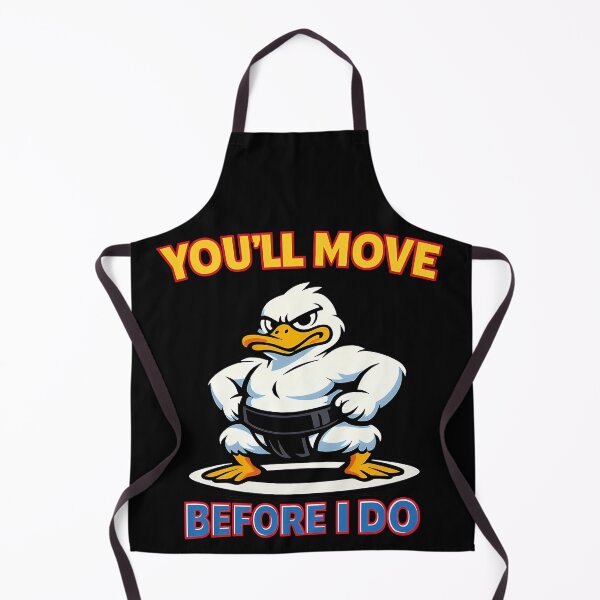 Item preview, You'll Move Before I Do Funny Sumo Duck Motivational Design designed and sold by TeeTimeTreasure.