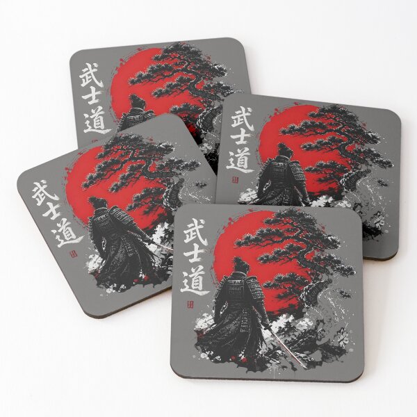 Item preview, Japanese Samurai Bushido Red Sun Ink Art designed and sold by RoyalEarthstore.