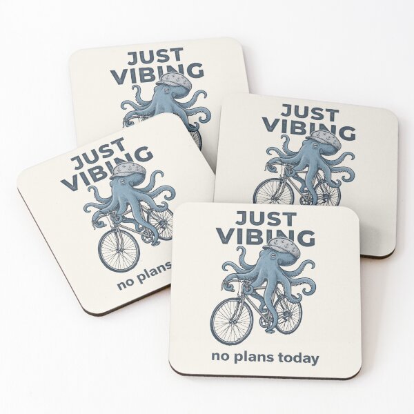 Item preview, Just Vibing Octopus T-Shirt & Sticker – Cute Relaxed Ocean Creature Graphic Tee designed and sold by ZyxDes.