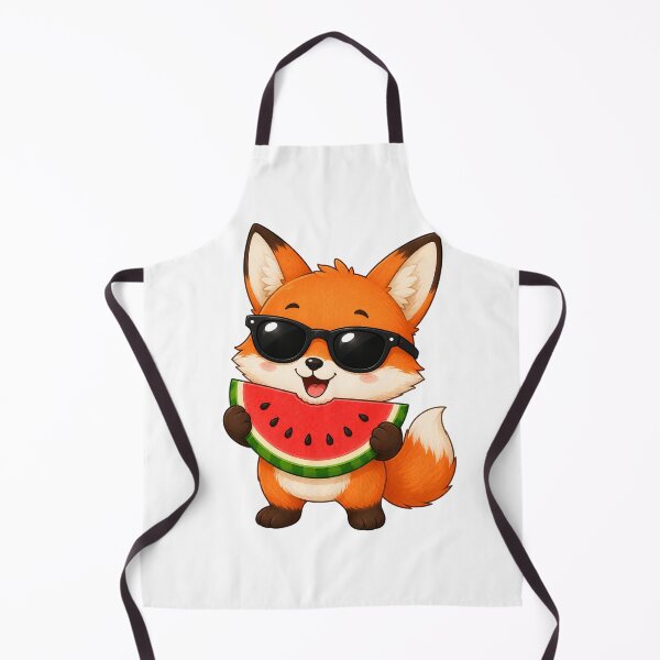 Item preview, Cute Fox Eating Watermelon with Sunglasses Summer Design designed and sold by Seculinator.