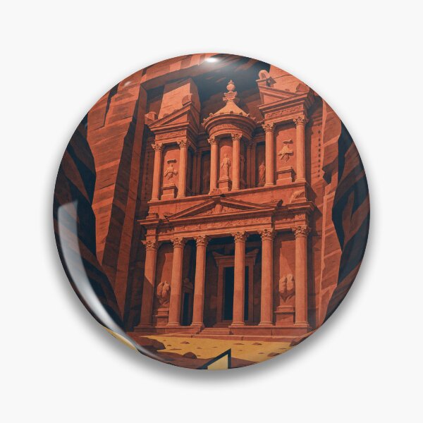 Item preview, Petra Jordan Travel Souvenir Retro Illustration designed and sold by VisualArtsOasis.