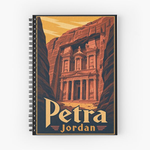 Item preview, Petra Jordan Travel Souvenir Retro Illustration designed and sold by VisualArtsOasis.