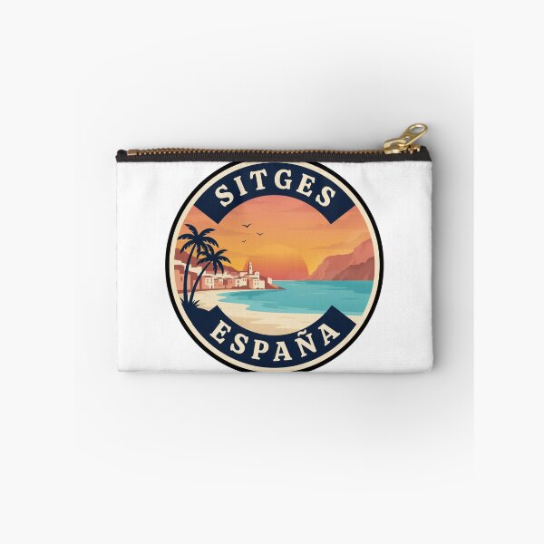 Item preview, Sitges España: Coastal Sunset Skyline Travel Badge designed and sold by CircinusStore.