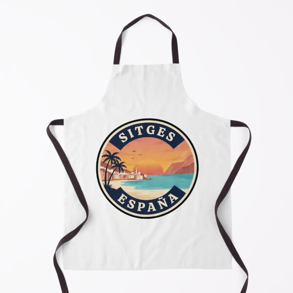 Item preview, Sitges España: Coastal Sunset Skyline Travel Badge designed and sold by CircinusStore.