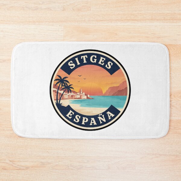 Item preview, Sitges España: Coastal Sunset Skyline Travel Badge designed and sold by CircinusStore.