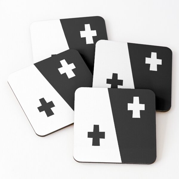 Item preview, Black and white color block crosses preppy pattern designed and sold by fluffyfamcraft.