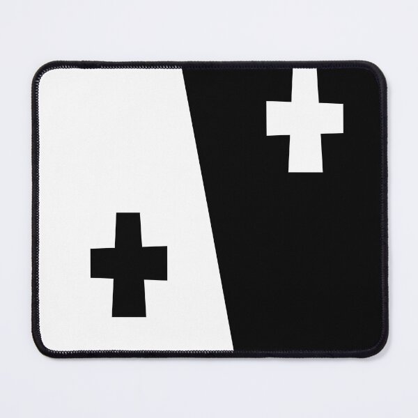 Item preview, Black and white color block crosses preppy pattern designed and sold by fluffyfamcraft.