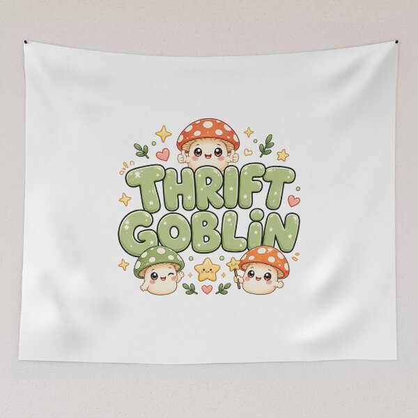 Item preview, Thrift Goblin Kawaii Mushroom | Cottagecore Thrifting Aesthetic designed and sold by Dulxoz.